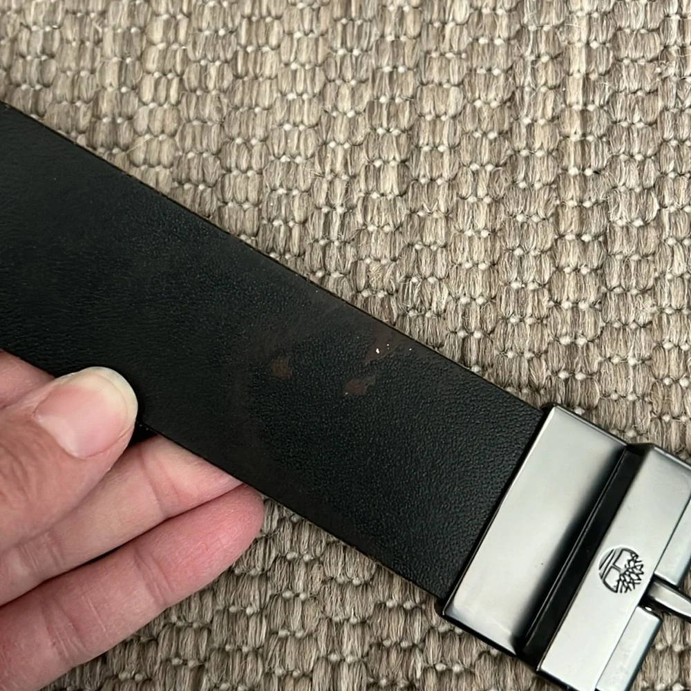Timberland Reversible Black and Brown Leather Belt size 36